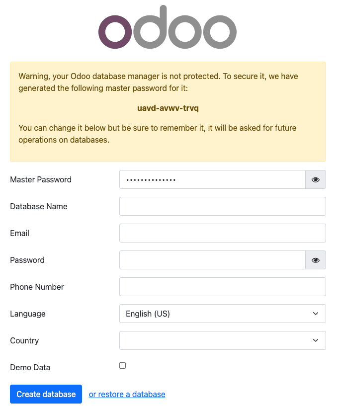 Odoo 17 Running