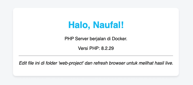 PHP Server Running