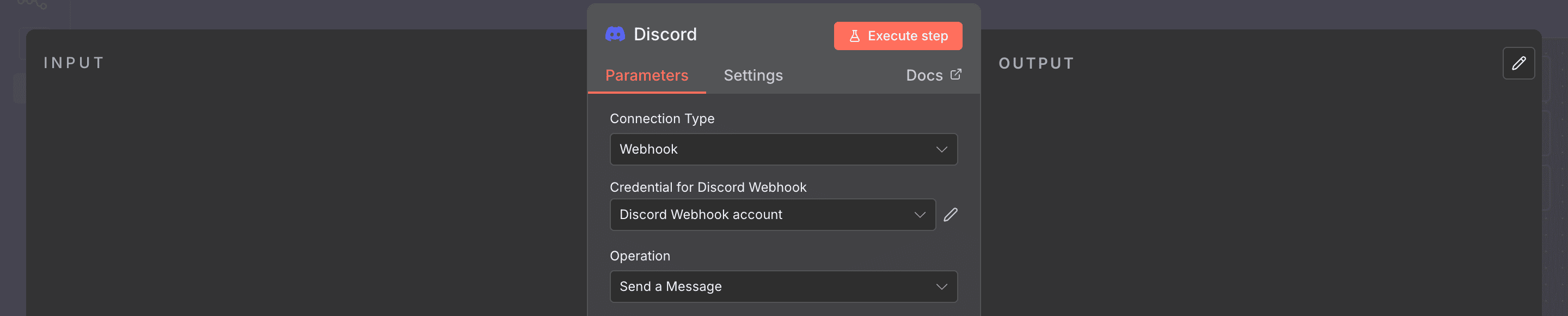 Memilih 'Webhook' sebagai Connection Type.