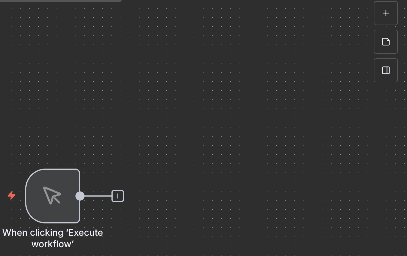 Panel node n8n di sisi kanan, menampilkan daftar trigger node.