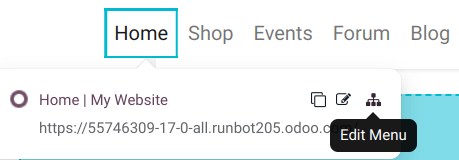 Accessing Menu Editor
